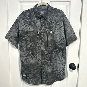 Loco Kaile Shirt SZ XL Button Up Zip Pockets Lightweight Fishing Boating Mens